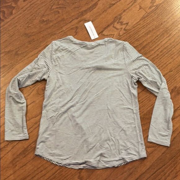 NWT Liz Claiborne Striped Long Sleeve Top - Picture 7 of 8